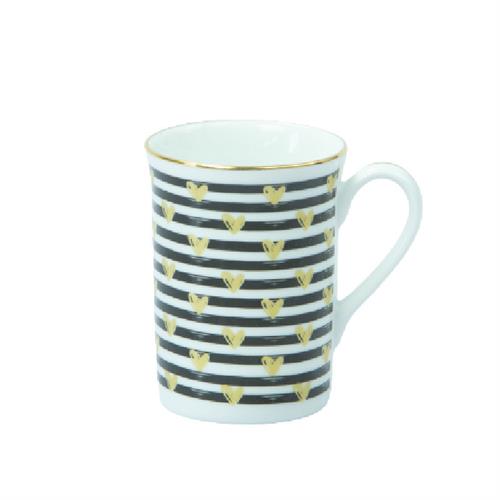 Dankotuwa Porcelain Tea Mug - Black Stripes
