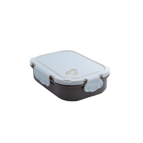 High Quality Stainless Steel Lunch Box with Spoon and Chopstick - Dark Tan