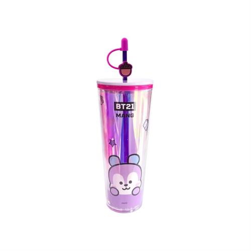 MINISO BT21 Plastic Tumbler with Straw 800ml - Mang