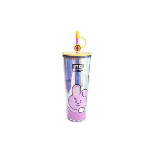 MINISO BT21 Tumbler with Straw 800ml - Cooky