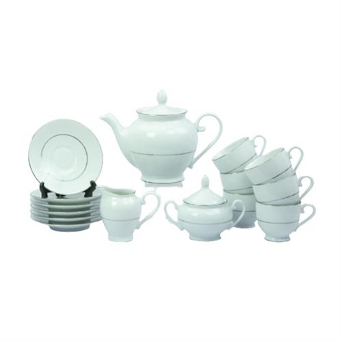 Royal Fernwood Silver Line Tea Set - 17 Pcs