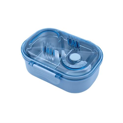 Stainless Steel Lunch Box Square Shape - Pale Blue
