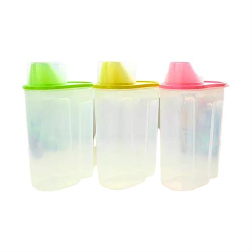 Plastic Storage Jar Pack - 3 Pcs