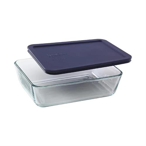 Pyrex Rectangular Glass Food Storage Set - Blue (6 Pcs)