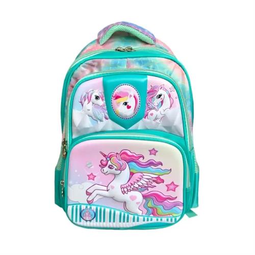 3D Cartoon Kids Backpack Large Pink Unicorn