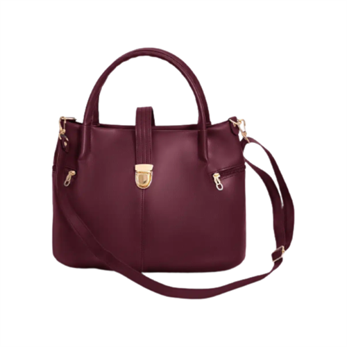 Enmark Flexi Carry Top Handle Ladies Handbag - Maroon