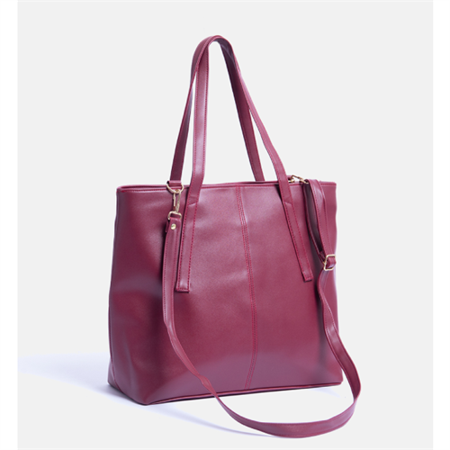 Enmark Top Handle Ladies Handbag - Luxe Maroon