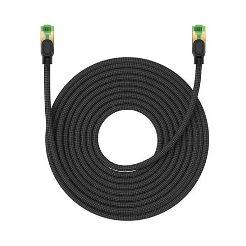 Baseus High Speed CAT8 40Gigabit Ethernet Cable (Braided Cable)15M - Cluster Black