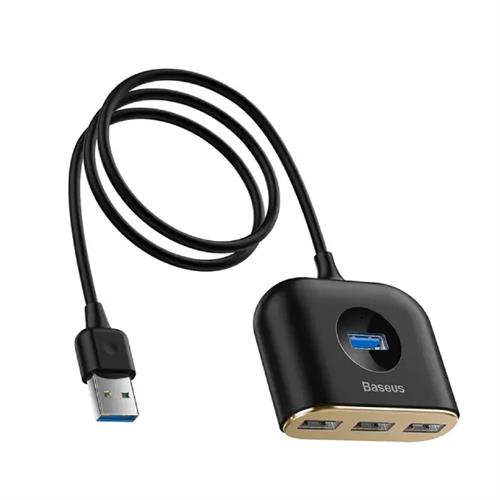 Baseus USB 4 Port Hub Square Round - Black