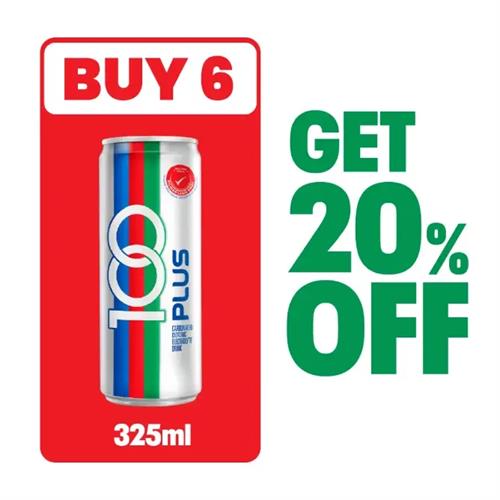 100 Plus Original Can - 325ml (Buy 6 Get 20% Off)