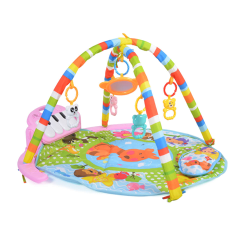 MONI TOYS Baby Fitness Piano Play Gym Mat - Pink