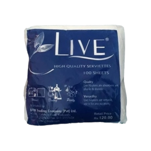 Live Paper Serviettes - 100 Pcs