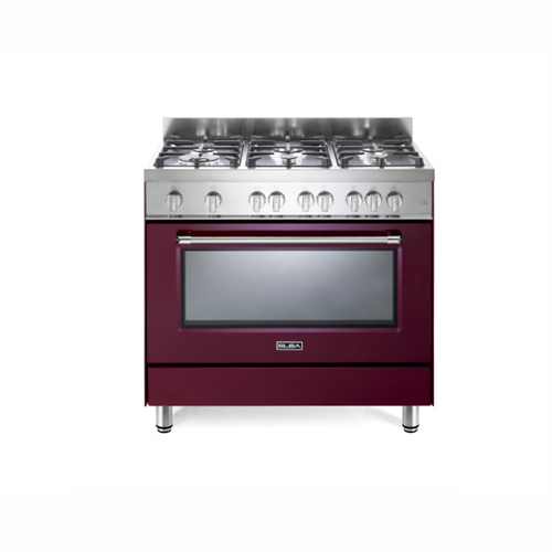 Elba 5 Burner Gas Cooker with Gas Oven 90CM - Red