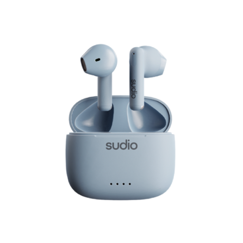 Sudio (Sweden) A1 True Wireless Earbuds with Wireless Charging Case - Sky Blue