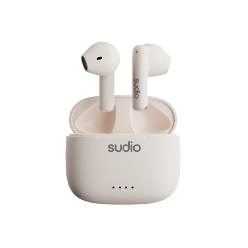 Sudio (Sweden) A1 True Wireless Earbuds with Wireless Charging Case - Snow White
