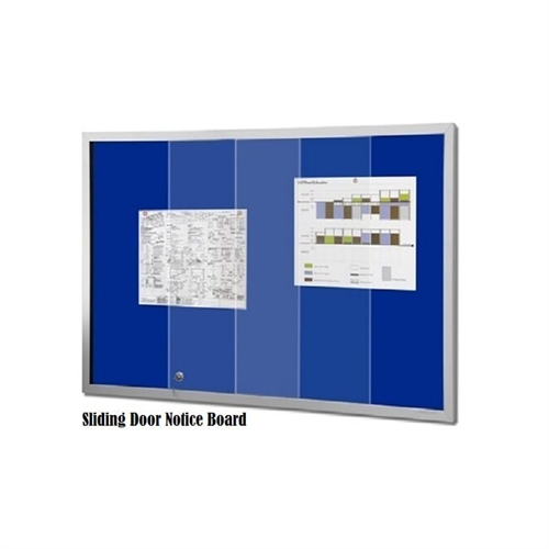 Sliding Glass Notice Board
