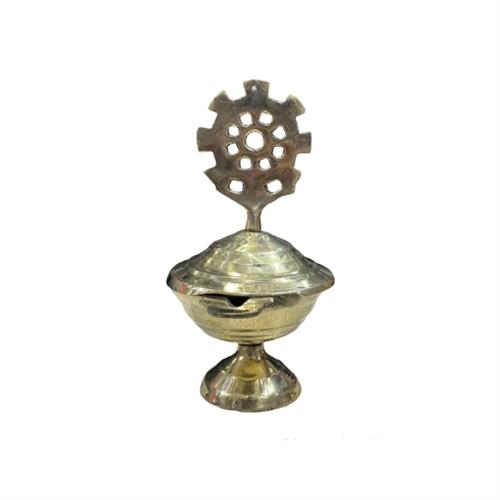 Dharmachakra 250ml Oil Lamp with Stand