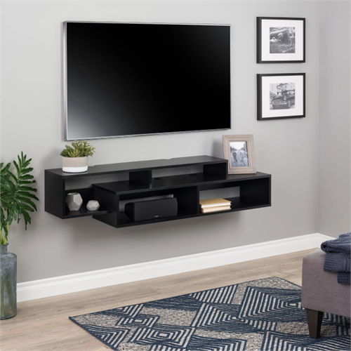 VTEC Furniture Modern Wall-Mounted TV Console for TVs Upto 60-inch
