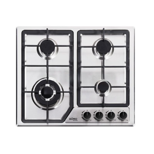 Euro Turkey 4 Burner Stainless Steel Gas Cooker Hob - Cast Iron