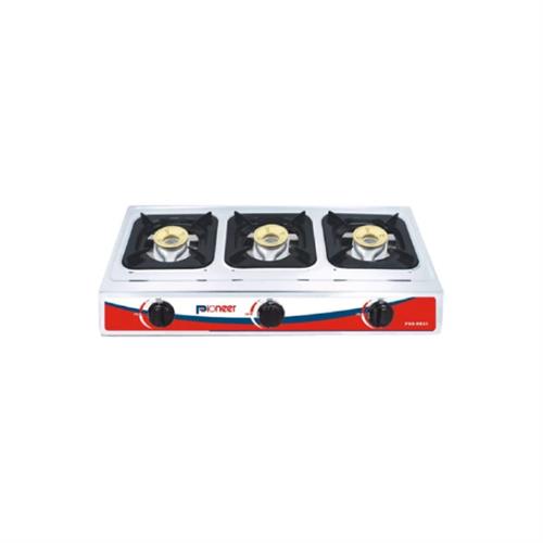 Pioneer Gas Stove 3 Burner - Stainless Steel