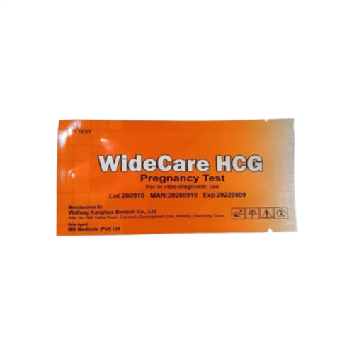 5 HCG Pregnancy Test Strips - WideCare with Urine Collector Bottle