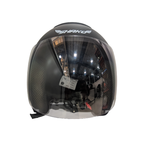 SHAKO Airvent Open Face Motor-Bike Helmet (Matte Black)