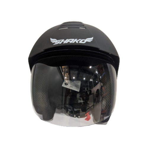 SHAKO Sunpeak Open Face Motor-Bike Helmet (Matte Black)