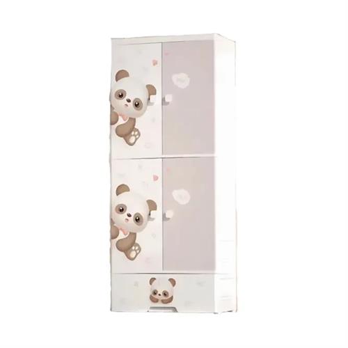 Baby 178cm Cupboard with 4 Closet - Panda