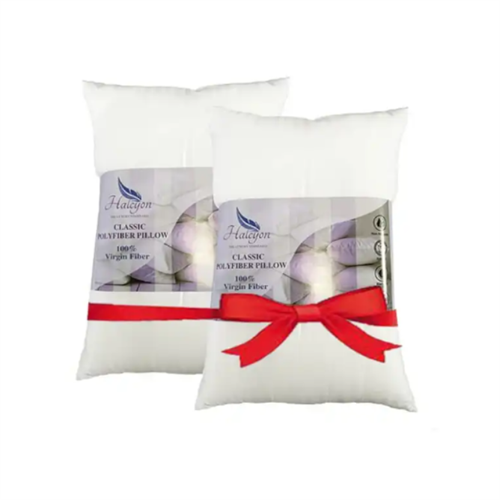 Halcyon Classic Virgin Polyfiber Pillow - 18x27 inches (Buy 1 Get 1 Free)