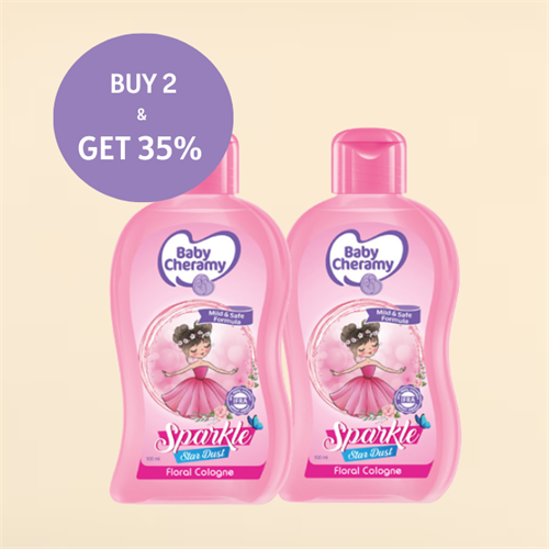 Buy 02 Get 35% Off - Baby Cheramy Sparkle Star Dust Floral Cologne 100ml