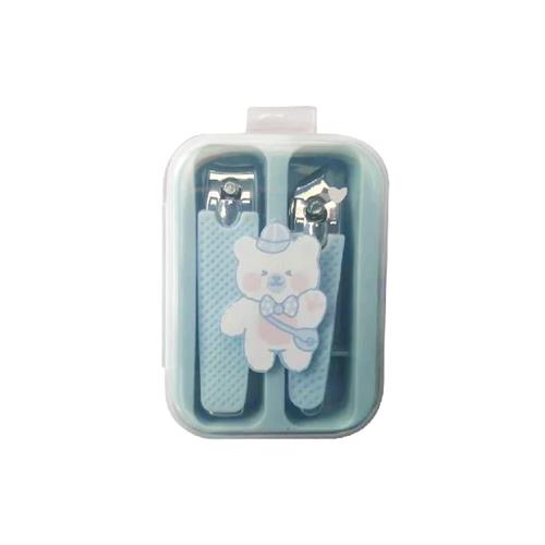 MINISO Cute Bowknot Bunny Blue Manicure Set - 2Pcs
