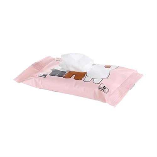 MINISO We Bare Bears Odorless Mild Wipes - (8 Sheets x 10)