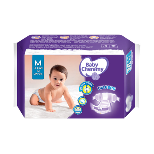 Baby Cheramy Baby Diapers Medium - 12 Pcs
