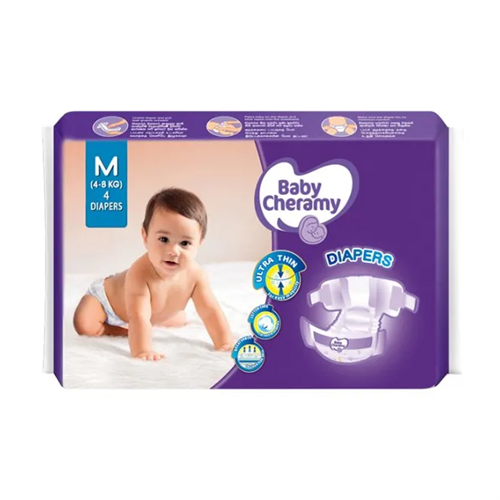 Baby Cheramy Baby Diapers - Medium (4Pcs)