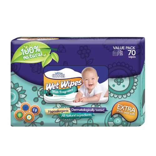 Velona Baby Wet Wipes with Fragrance - 70 Pcs