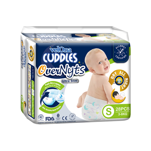 Velona Cuddles Overnyts Tape - Size S (28 Pcs)