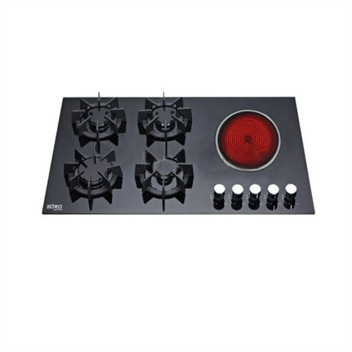 Euro Turkey 5 Burner Glass with 1 Infrared Cooker