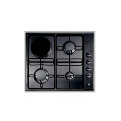 ELBA 3 Gas Hob and One Hot Plate Metal - Black