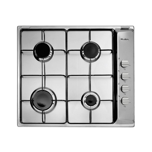 Elba 60Cm Hob 4 Gas Burner with Safety - Silver