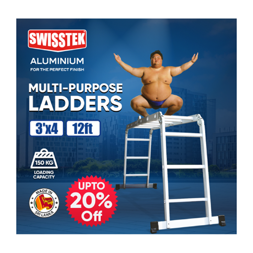 SWISSTEK 12Ft Multi Purpose Aluminium Ladder