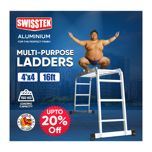 SWISSTEK 16Ft Multi Purpose Aluminium Ladder
