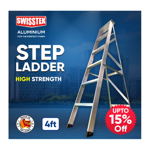 SWISSTEK 4ft Aluminium Step Ladder