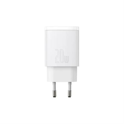 Baseus Compact Quick Charger U-C 20W CN 2 Pin - White