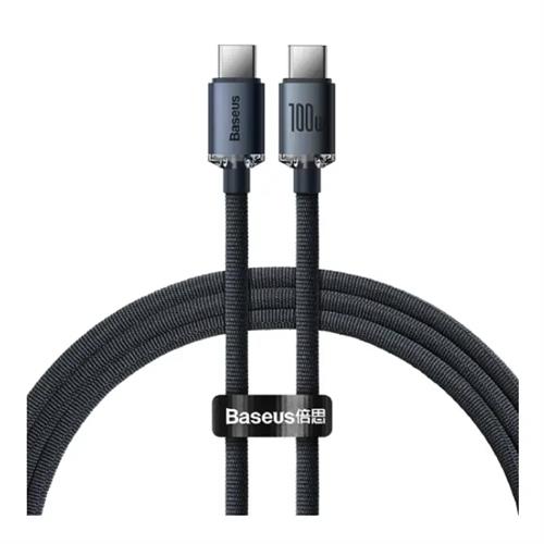 Baseus Crystal Shine Series Fast Charging Data Cable Type-C to Type-C 100W 2M - Black