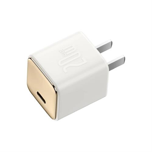 Baseus Gan3 1C 20W CN 2 Pin Fast Charger - White