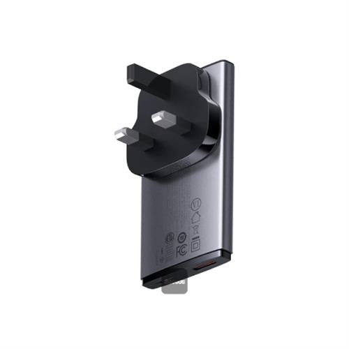Baseus Gan5 Charger 1XUSB-A 1XUSB-C 65W Grey