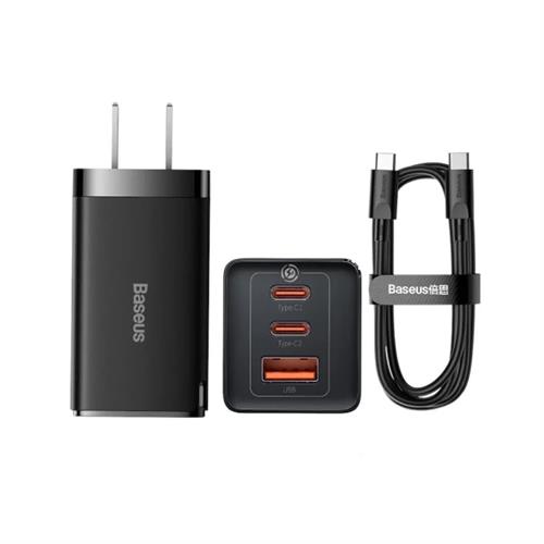 Baseus Gan5 Pro Fast Charger 2C-U 65W CN 2 Pin - Black