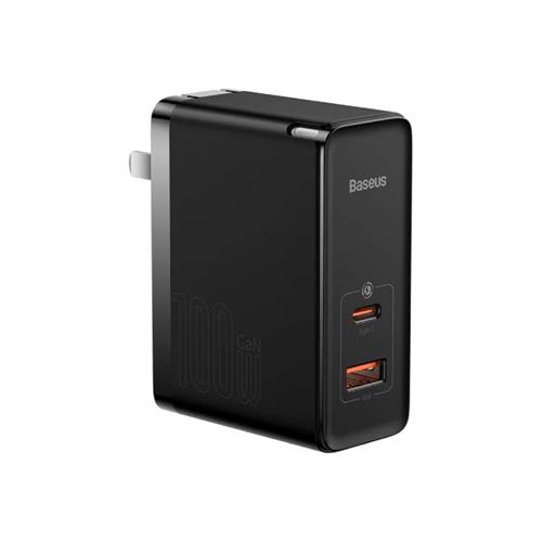 Baseus Gan5 Pro Fast Charger C-U 100W CN 2 Pin - Black