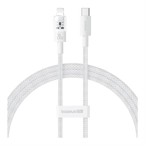 Baseus Gem Fast-Charging Data Cable USB-C to IP 20W 1M - Moon White