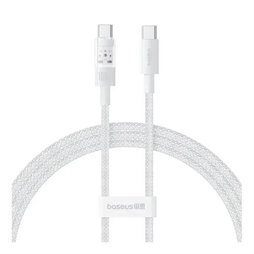 Baseus Gem Fast - Charging Data Cable USB-C to USB-C 100W 1M - Moon White